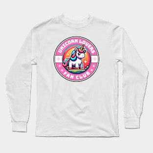 Unicorn Lovers Fan Club Emblem Long Sleeve T-Shirt